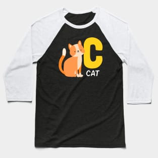 Cat Alphabet funny Baseball T-Shirt